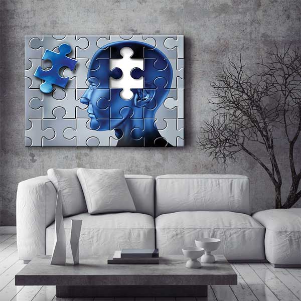 İnsan ve Puzzle Temalı Kanvas Tablo – 1211
