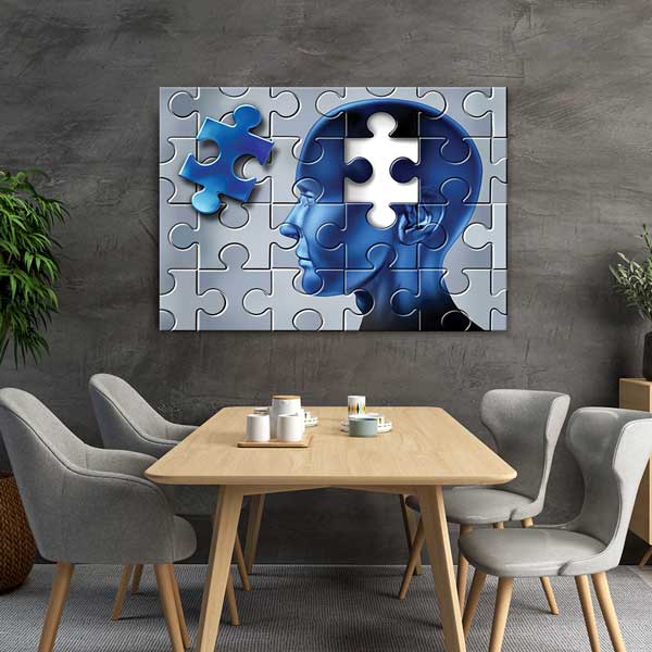 İnsan ve Puzzle Temalı Kanvas Tablo – 1211