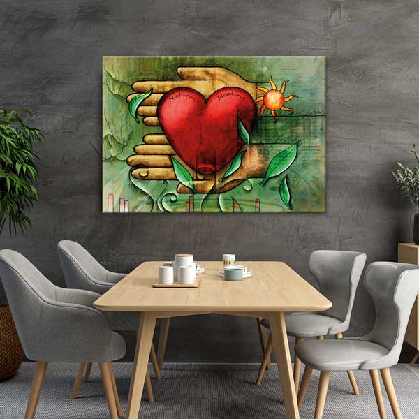 Doğal İyileşme ve Kalp Sağlığı Sanatsal Duvar Tablosu – 1469