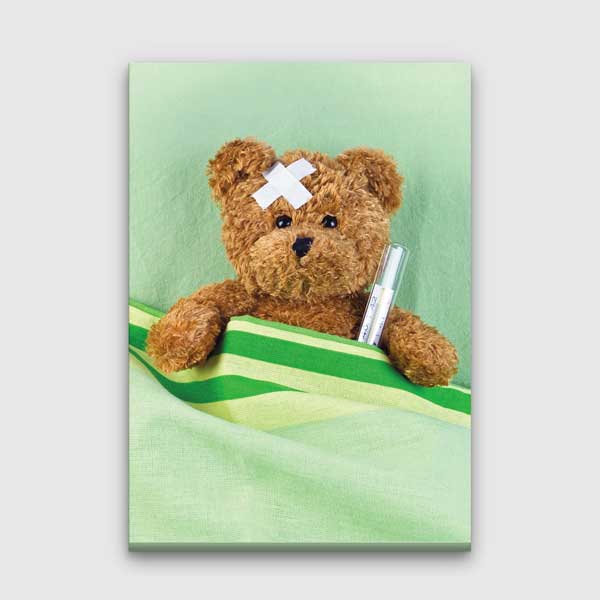 hospital-wall-poster-1745-00 Hasta Ayıcık Şifa Temalı Kanvas Tablo – 1745