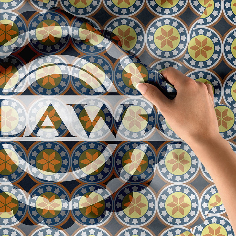 Geometrik Desenli Hukuk Duvar Örtüsü Kumaş Baskı 5310