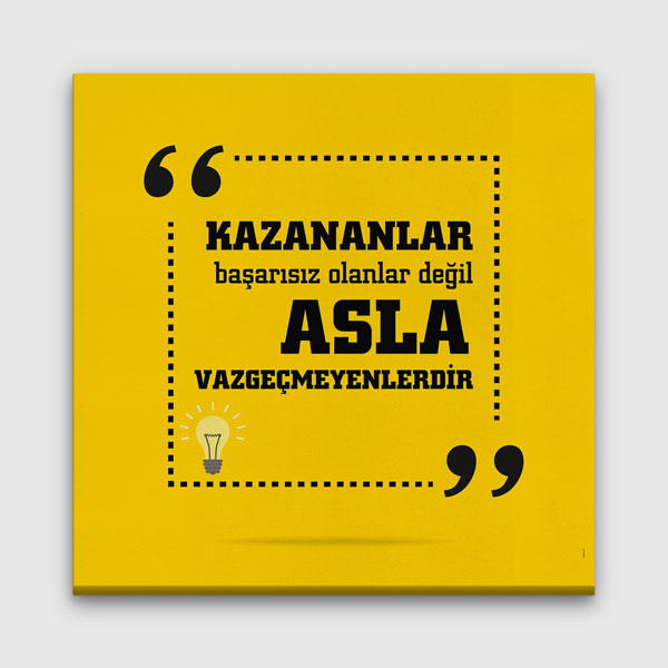 ilham-veric-tablolar-7537-00 Kazananlar Asla Vazgeçmeyenlerdir Motivasyon Kanvas Tablo 7537
