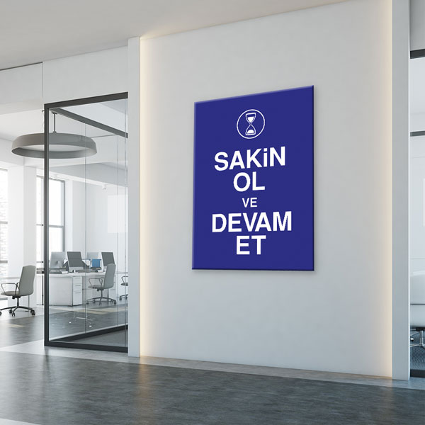 “Olumlu düşünce mutluluğun en iyi anahtarıdır” yazılı motivasyon temalı kanvas tablo 7599