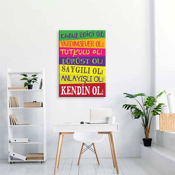 ilham-verici-duvar-tablolari-7596-01 Kendin Ol İlham Verici Motivasyon Kanvas Tablo 7596