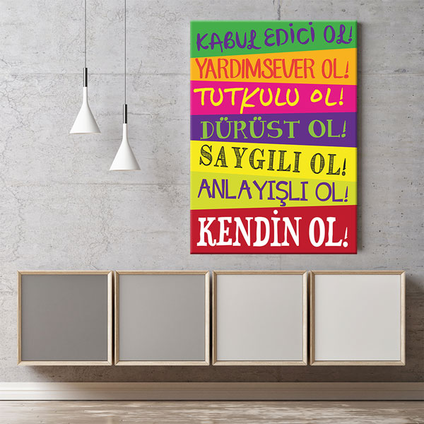 ilham-verici-duvar-tablolari-7596-05 Kendin Ol İlham Verici Motivasyon Kanvas Tablo 7596