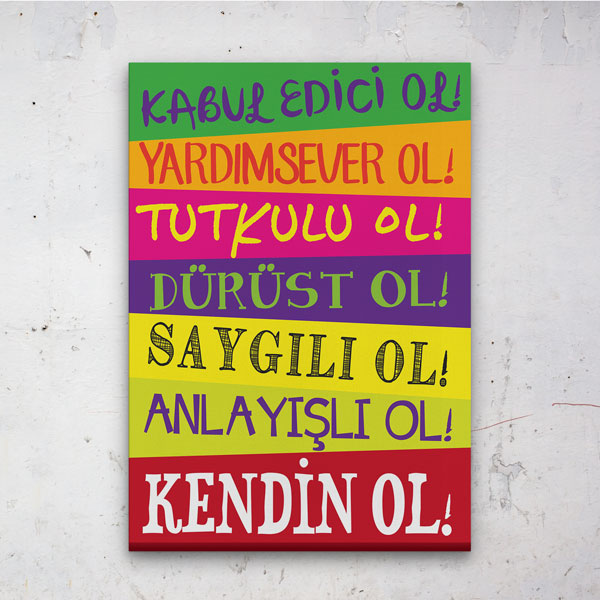 ilham-verici-duvar-tablolari-7596-07 Kendin Ol İlham Verici Motivasyon Kanvas Tablo 7596