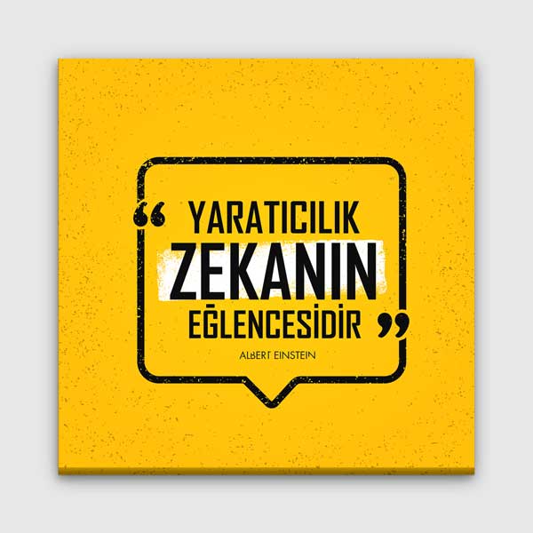 "Yaratıcılık Zekanın Eğlencesidir" Albert Einstein Motivasyon Tablosu – 4076