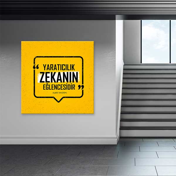 "Yaratıcılık Zekanın Eğlencesidir" Albert Einstein Motivasyon Tablosu – 4076