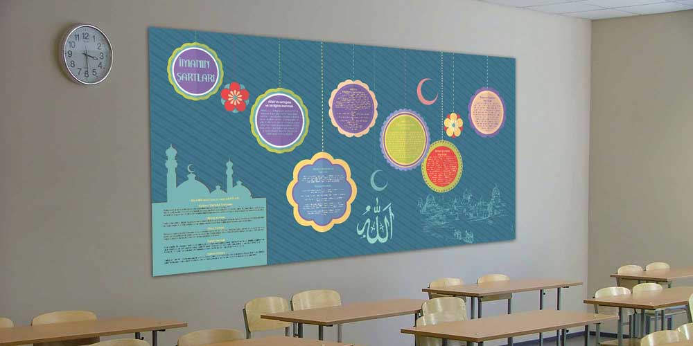 İmanın Şartları ve Temel Bilgiler Duvar Posteri F-255