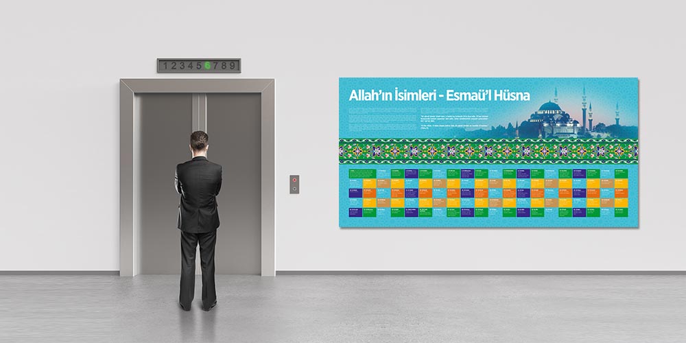 Allah'ın İsimleri (Esmaül Hüsna) Eğitim Posteri F-257