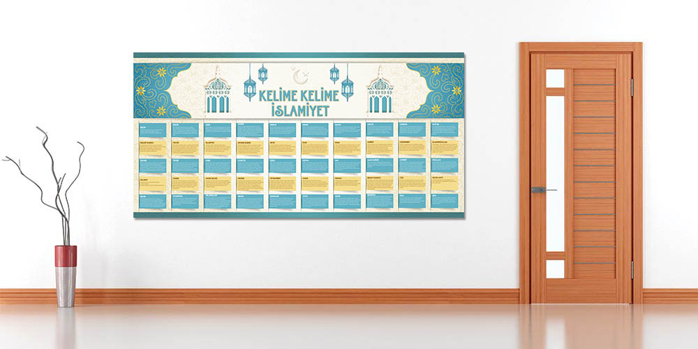 Kelime Kelime İslamiyet Kavramlar Posteri F-259