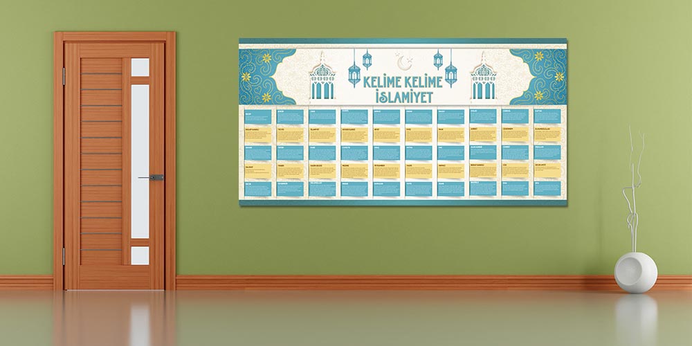 Kelime Kelime İslamiyet Kavramlar Posteri F-259