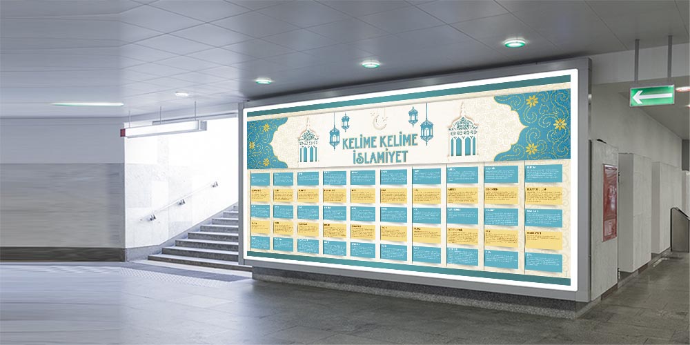 Kelime Kelime İslamiyet Kavramlar Posteri F-259