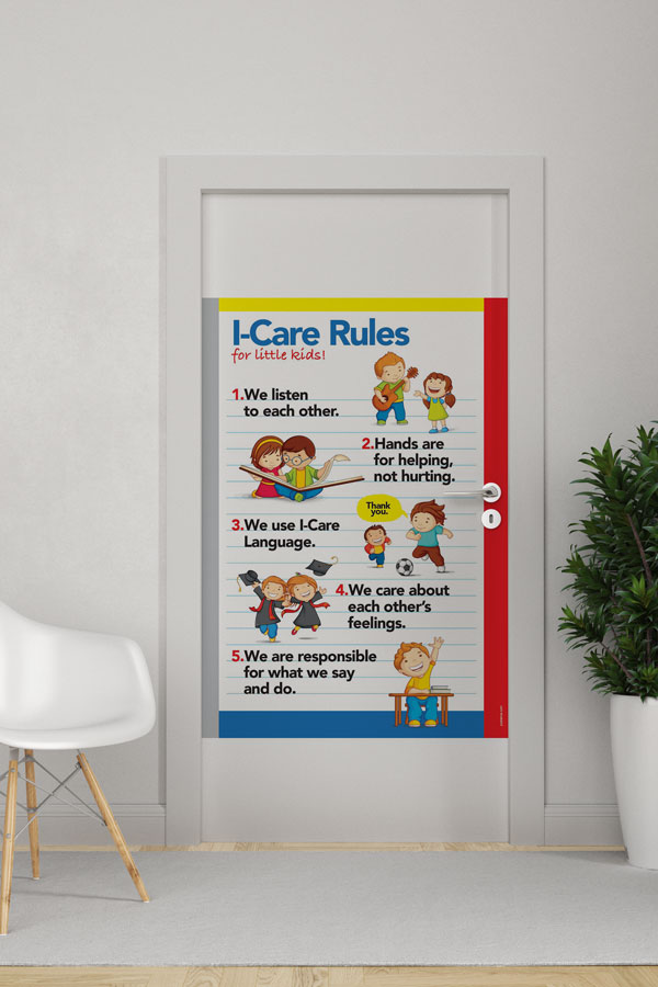 İngilizce Sınıf Kuralları Kapı Giydirmesi 8701