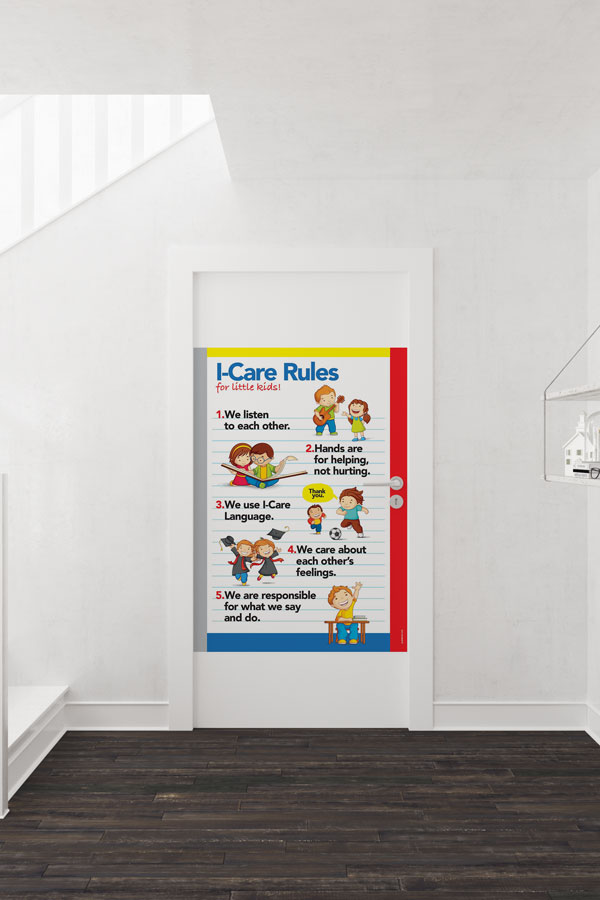 İngilizce Sınıf Kuralları Kapı Giydirmesi 8701