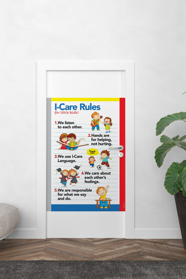 İngilizce Sınıf Kuralları Kapı Giydirmesi 8701