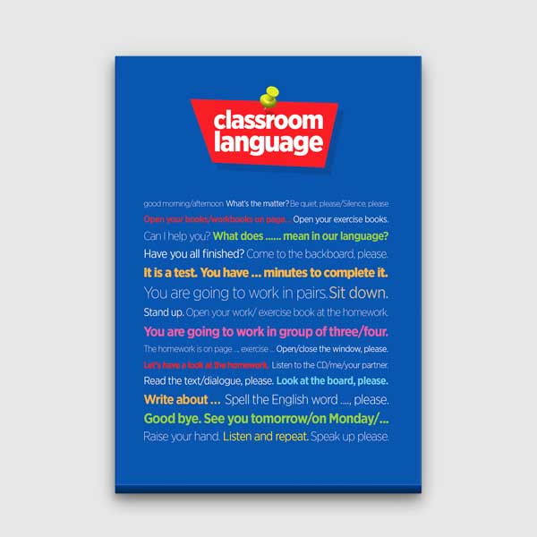 İngilizce Sınıf İfadeleri Poster Tablo – B-531