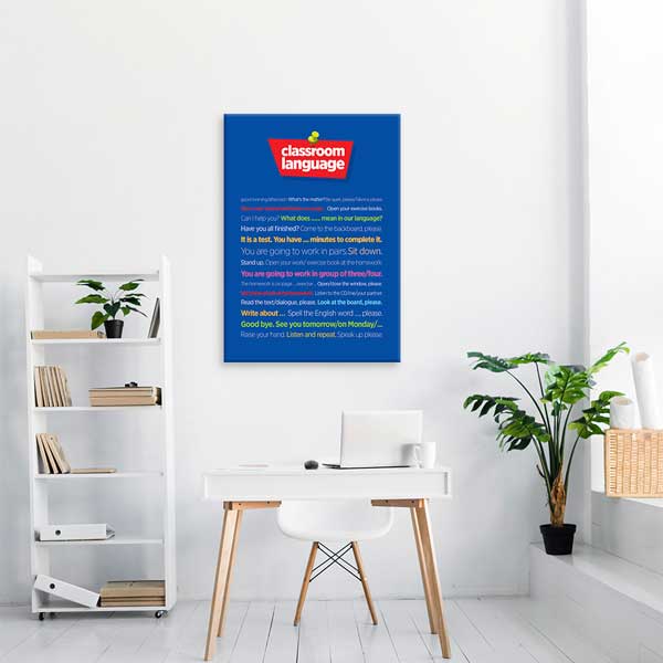 İngilizce Sınıf İfadeleri Poster Tablo – B-531