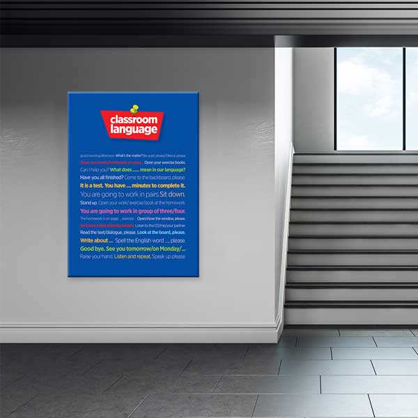 İngilizce Sınıf İfadeleri Poster Tablo – B-531