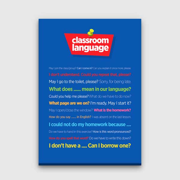 İngilizce Sınıf Diyalogları Poster Tablo – B-532
