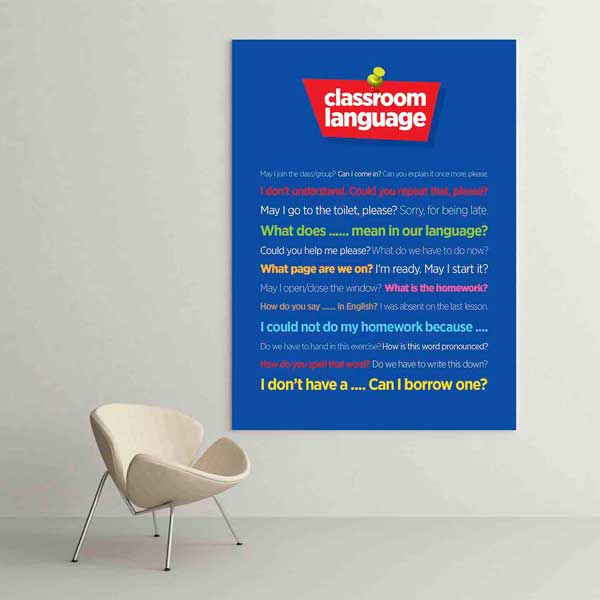 İngilizce Sınıf Diyalogları Poster Tablo – B-532