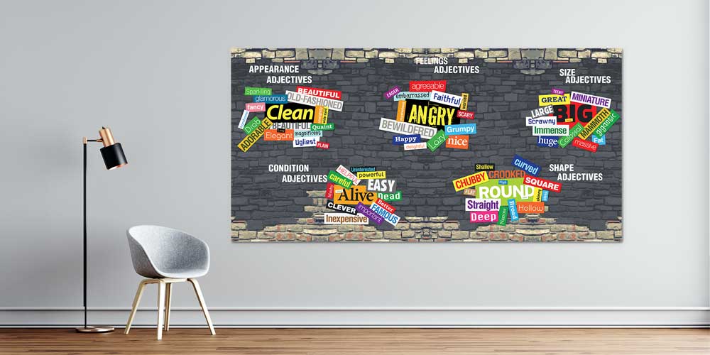 İngilizce Sıfatlar Duvar Panosu A-501
