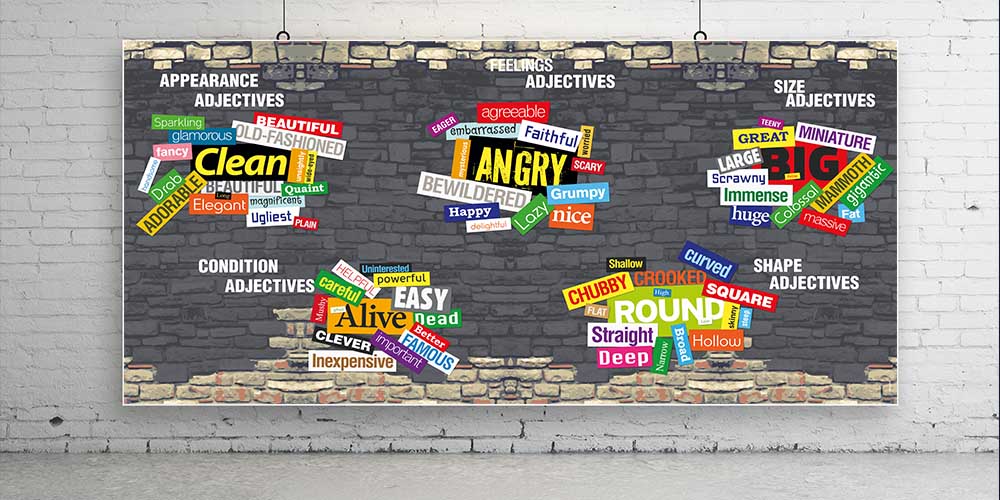 İngilizce Sıfatlar Duvar Panosu A-501