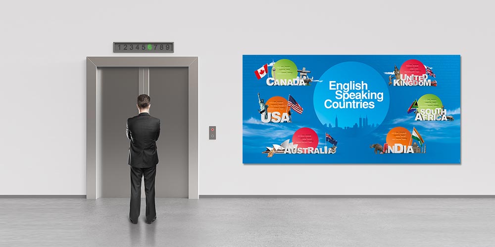 "İngilizce Konuşulan Ülkeler Haritası" Eğitim Posteri A-513