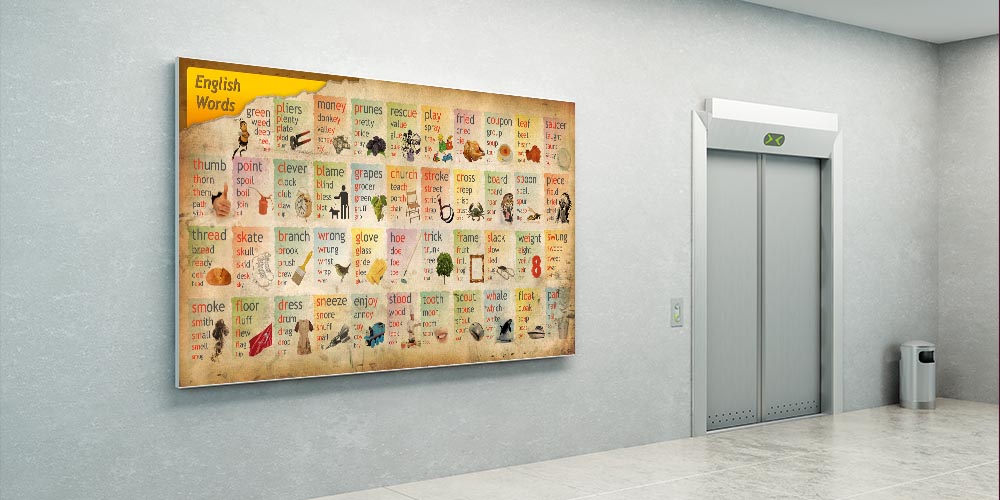 "İngilizce Kelime Bilgisi ve Görsel Öğrenme" Eğitim Posteri A-514