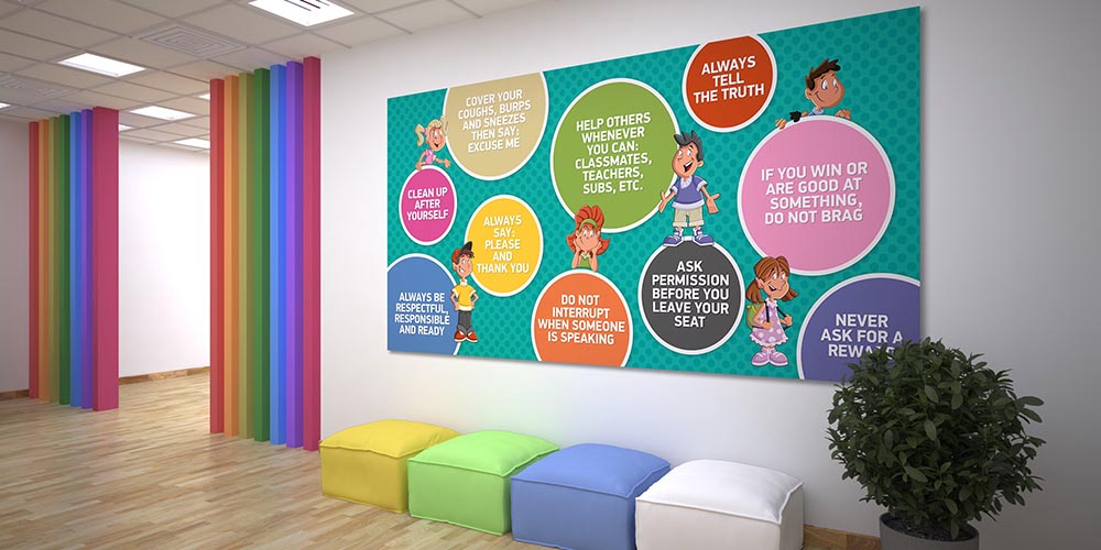 "Sınıf Kuralları ve İyi Davranışlar" Eğitim Posteri A-518
