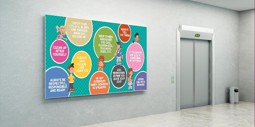 "Sınıf Kuralları ve İyi Davranışlar" Eğitim Posteri A-518