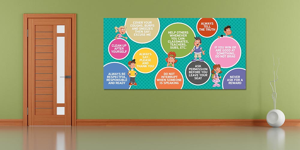 "Sınıf Kuralları ve İyi Davranışlar" Eğitim Posteri A-518