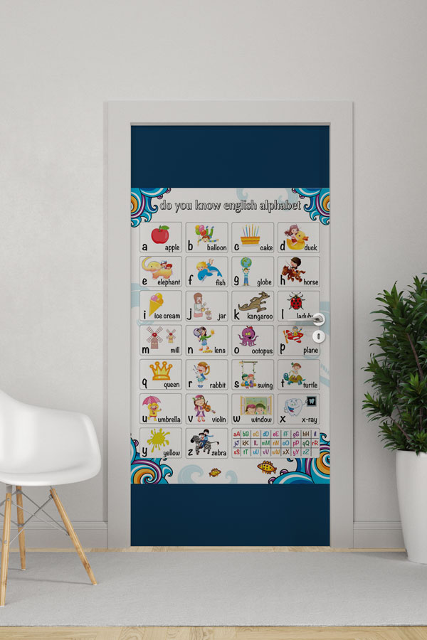 Görsel İngilizce Alfabe Kapı Giydirme 8679