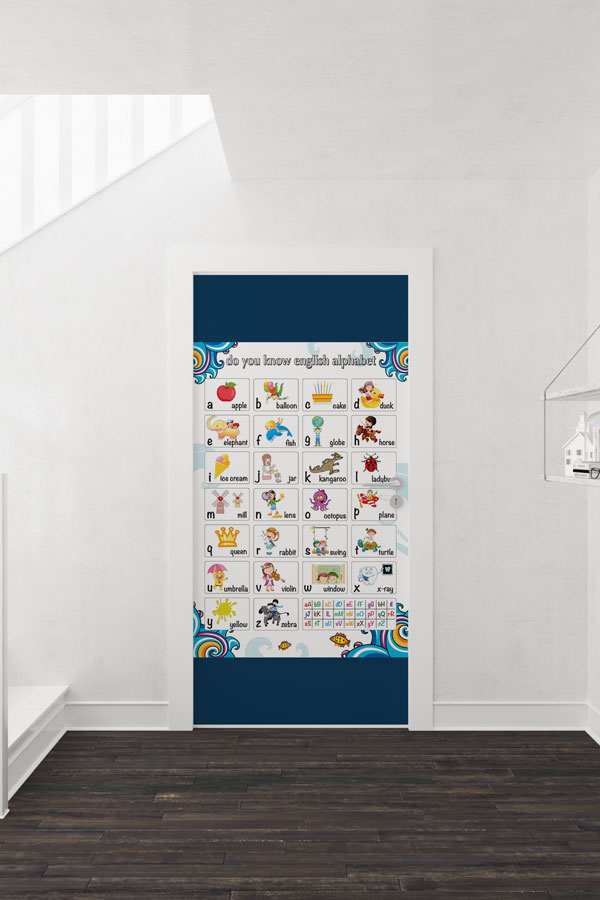 Görsel İngilizce Alfabe Kapı Giydirme 8679