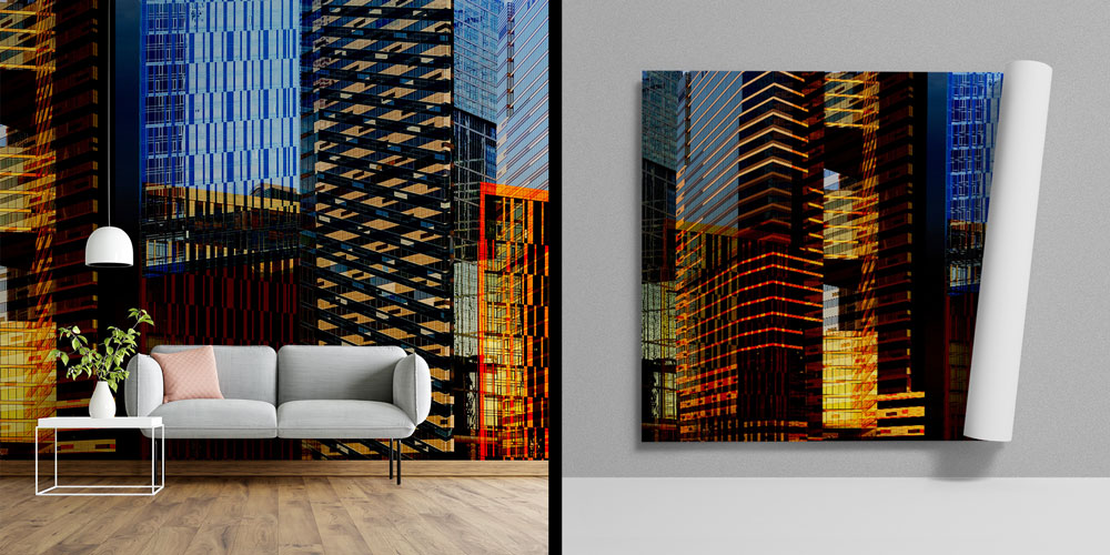 Modern Gökdelen Yansımaları Duvar Kağıdı 5575