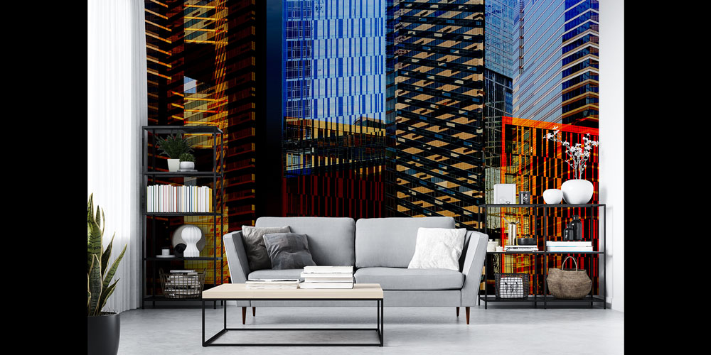 Modern Gökdelen Yansımaları Duvar Kağıdı 5575