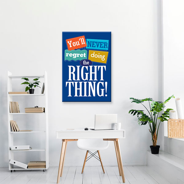 Motivasyon Do The Right Thing Colorful Kanvas Tablo – 7558