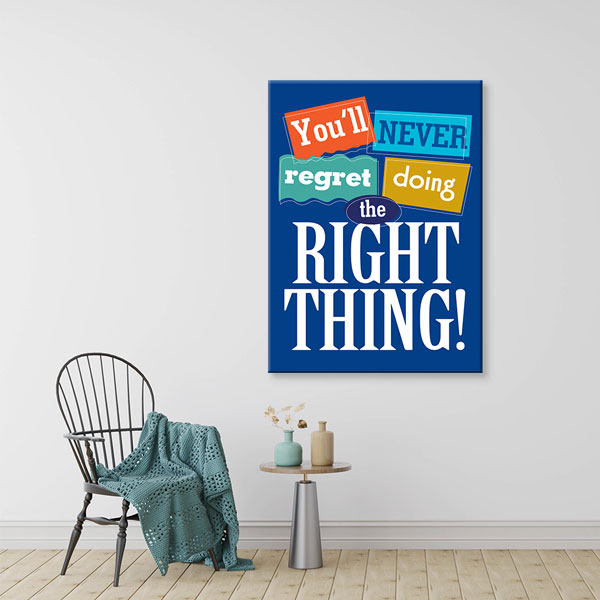 Motivasyon Do The Right Thing Colorful Kanvas Tablo – 7558