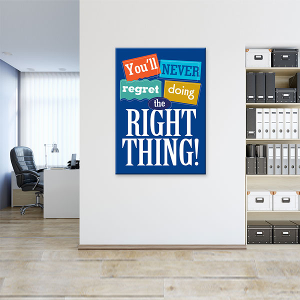 Motivasyon Do The Right Thing Colorful Kanvas Tablo – 7558