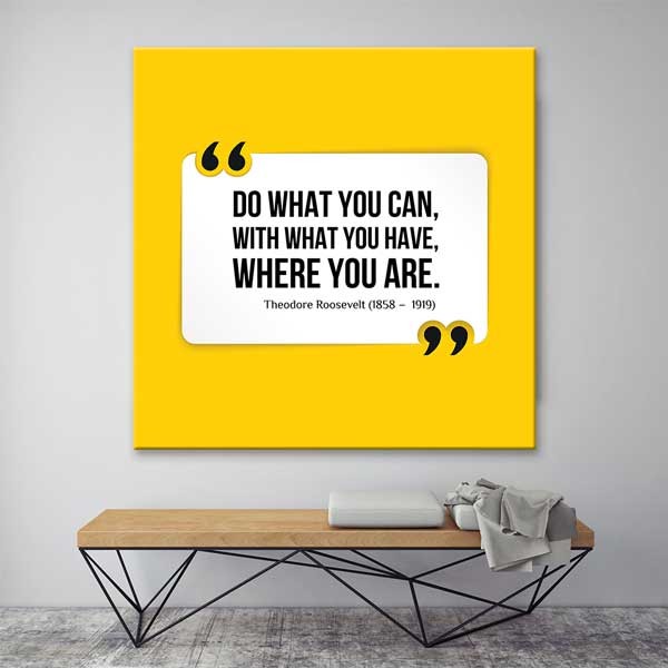 inspirational-wall-decor-3158-02 Sahip Olduklarınızla Yetinin Motivasyon Posteri – 3158