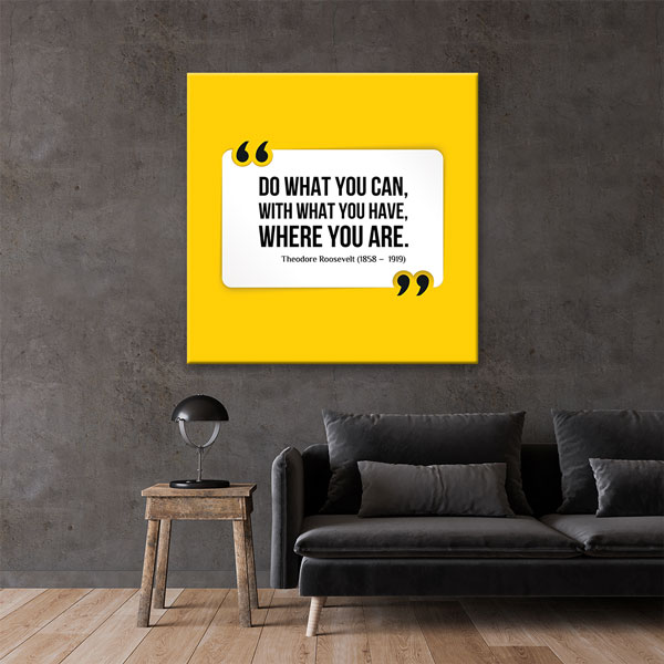 inspirational-wall-decor-3158-03 Sahip Olduklarınızla Yetinin Motivasyon Posteri – 3158