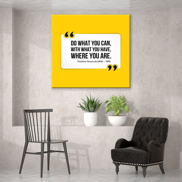 inspirational-wall-decor-3158-06 Sahip Olduklarınızla Yetinin Motivasyon Posteri – 3158
