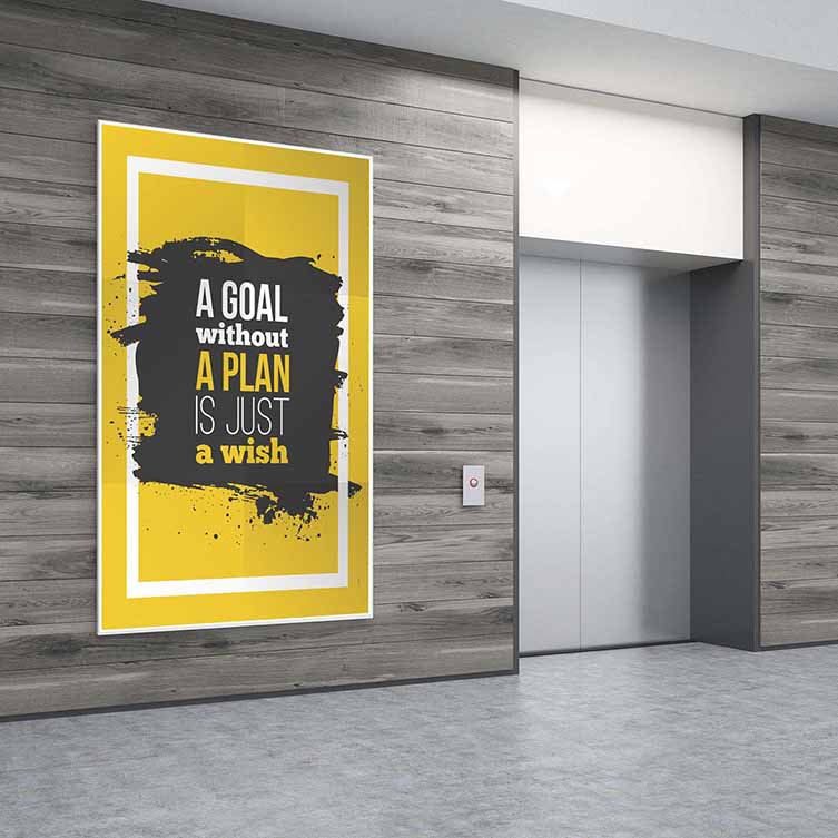 inspirational-wall-decor-3358-02 Planlı Başarı Motivasyon Tablosu: Hedefsiz Plan Olmaz – 3358