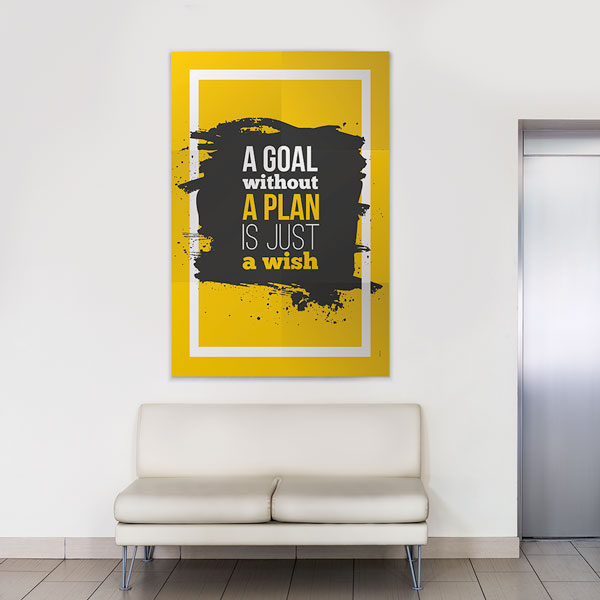 inspirational-wall-decor-3358-05 Planlı Başarı Motivasyon Tablosu: Hedefsiz Plan Olmaz – 3358