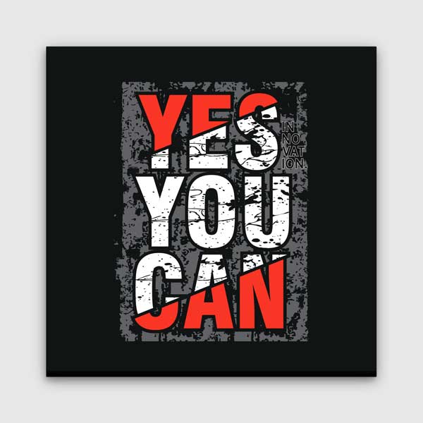 Yes You Can Modern Tipografi Kanvas Tablo – 7467