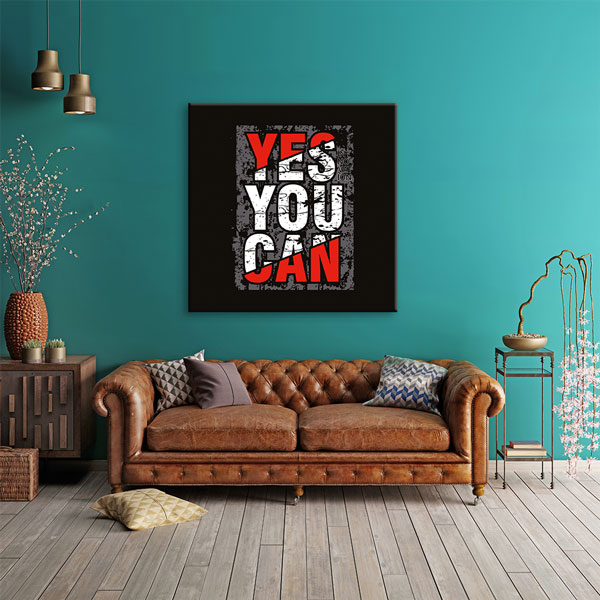 Yes You Can Modern Tipografi Kanvas Tablo – 7467