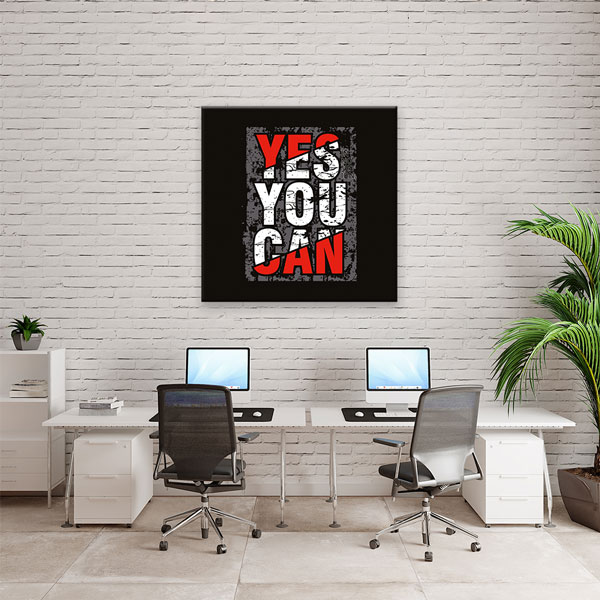 Yes You Can Modern Tipografi Kanvas Tablo – 7467