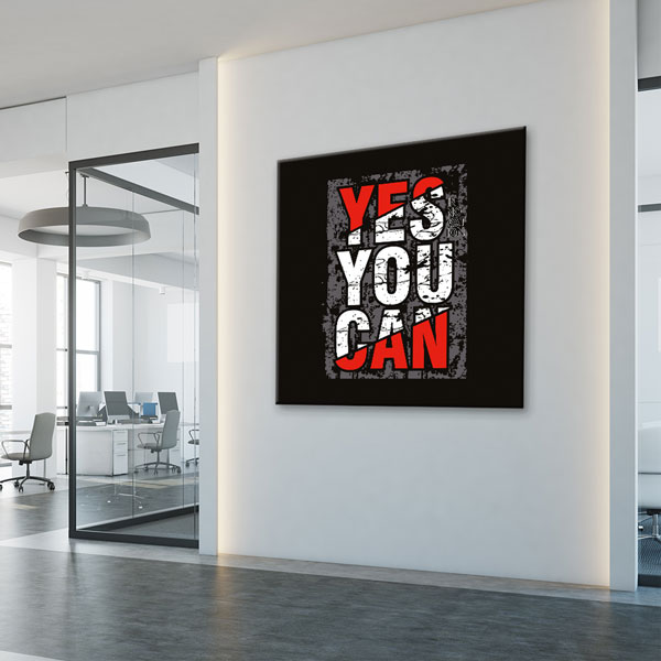 Yes You Can Modern Tipografi Kanvas Tablo – 7467