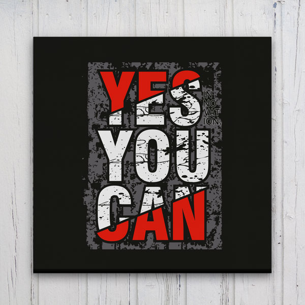 Yes You Can Modern Tipografi Kanvas Tablo – 7467
