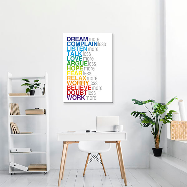 Motivasyon More or Less Kanvas Tablo – 7554